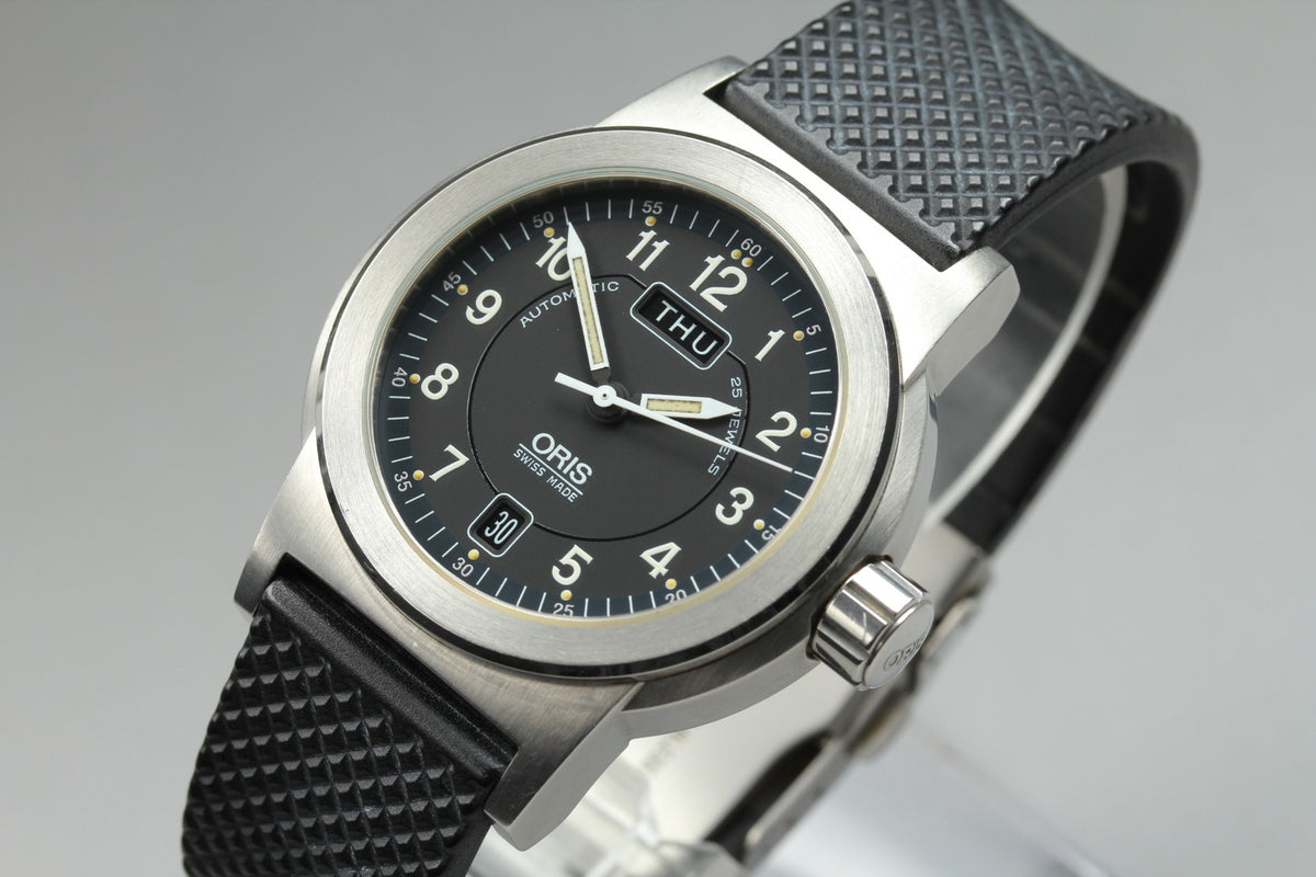 ORIS Big Crown 7500 BC3 Automatic Day/Date Black Dial Men's Watch 39mm JAPAN Box