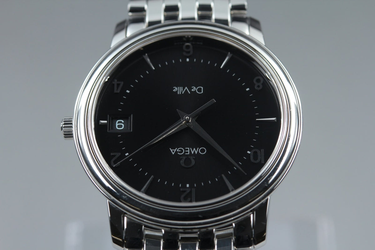 Omega De Ville Prestige 4510.50 Cal.1532 34mm Black Dial Quartz Men's Watch Box