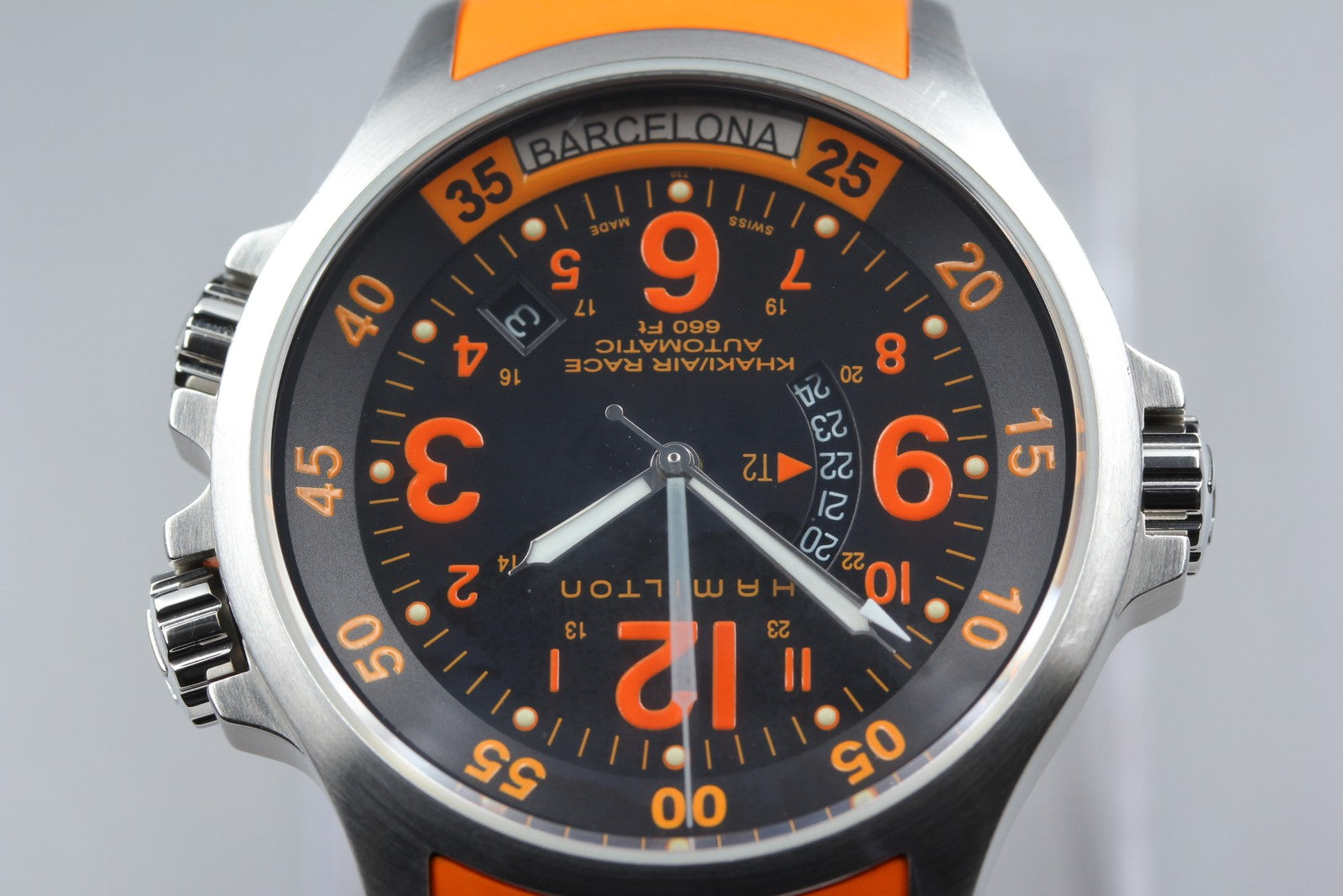 Hamilton Khaki Air Race H776650 GMT Automatic Black Dial Men's Watch 42mm JAPAN