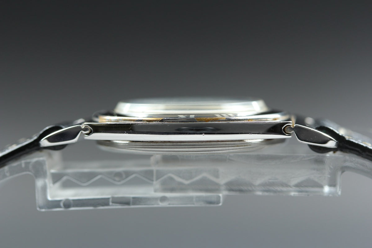 Vintage Hamilton piping Rock Quartz 18k White Gold EP Women's Watch 29mm JAPAN