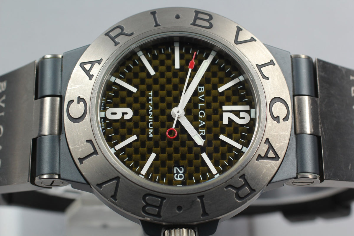 [Exc+5] BVLGARI Diagono TI38TA Titanium Automatic 38mm Black Men's Watch
