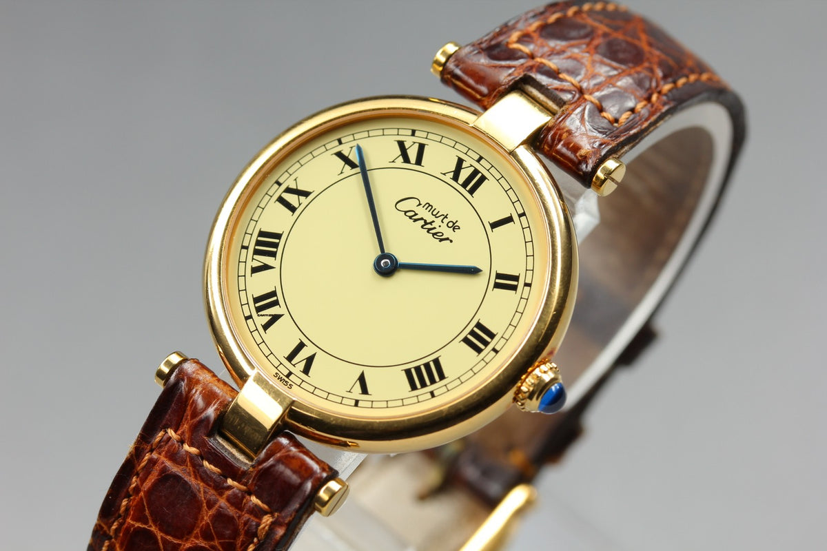 Vintage Cartier Must de Cartier Vendome 590003 Vermeil 925 Quartz Women's Watch