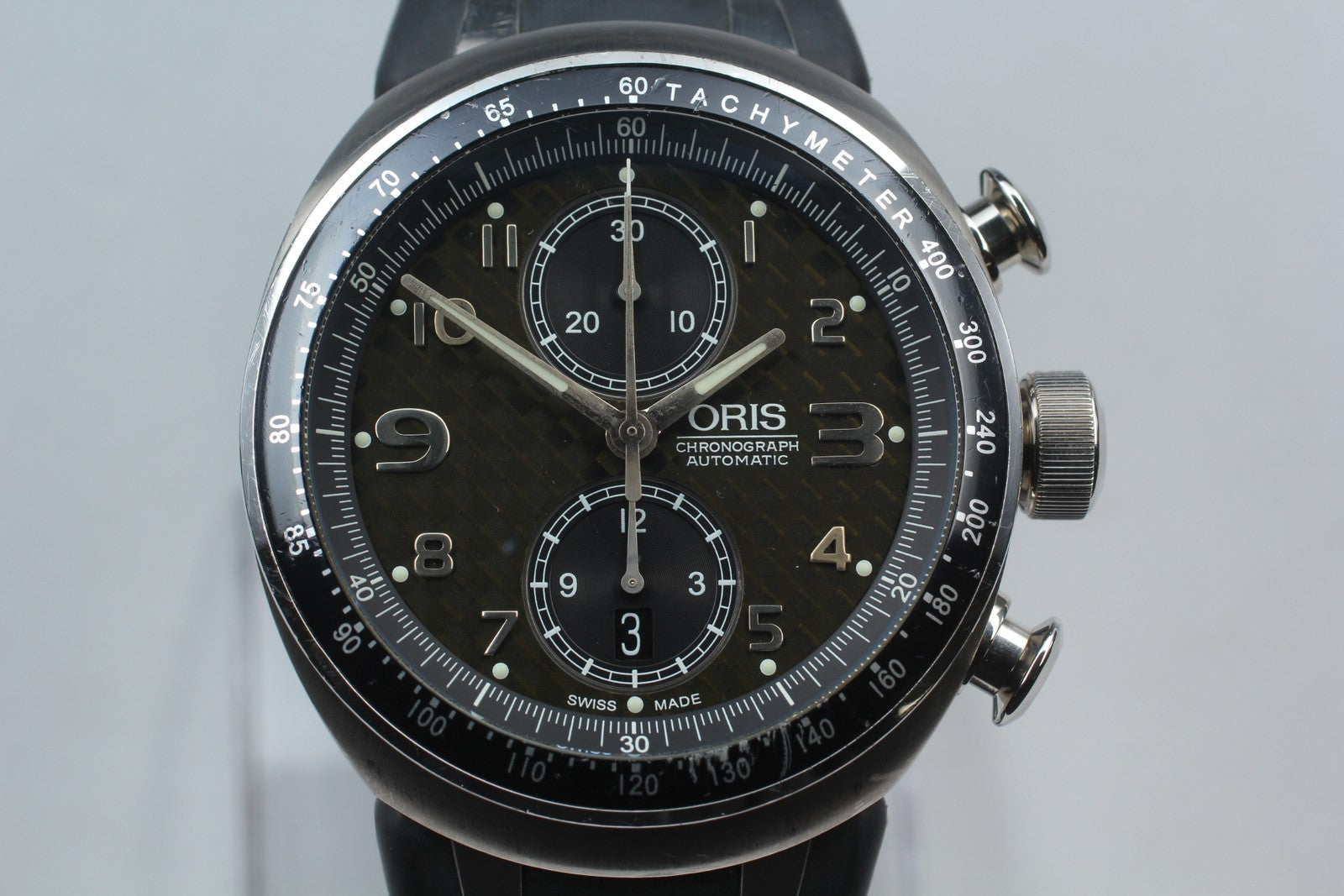 Limited [Exc+5] ORIS Williams TT3 Chronograph 7587 Black Automatic Men's Watch