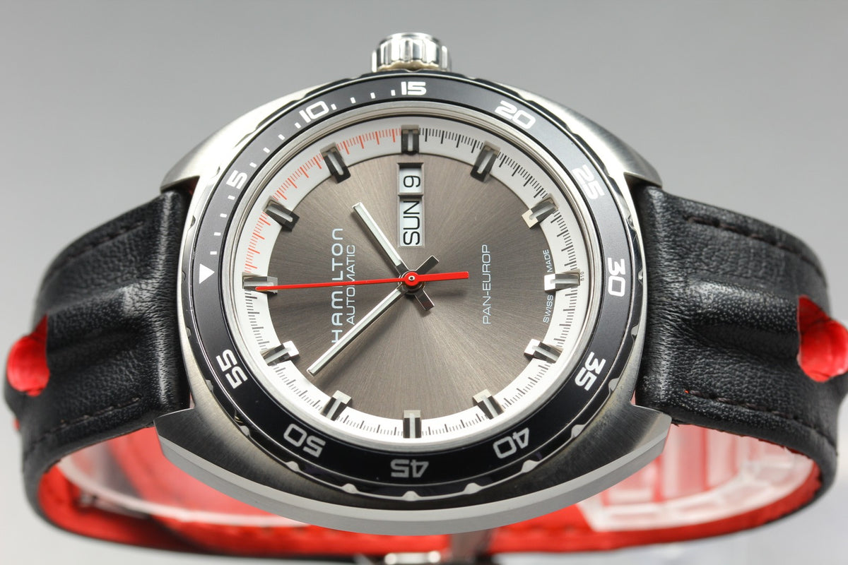 Hamilton Pan Europ H354150 H600354104 Automatic Day/Date Men's Watch 43mm JAPAN