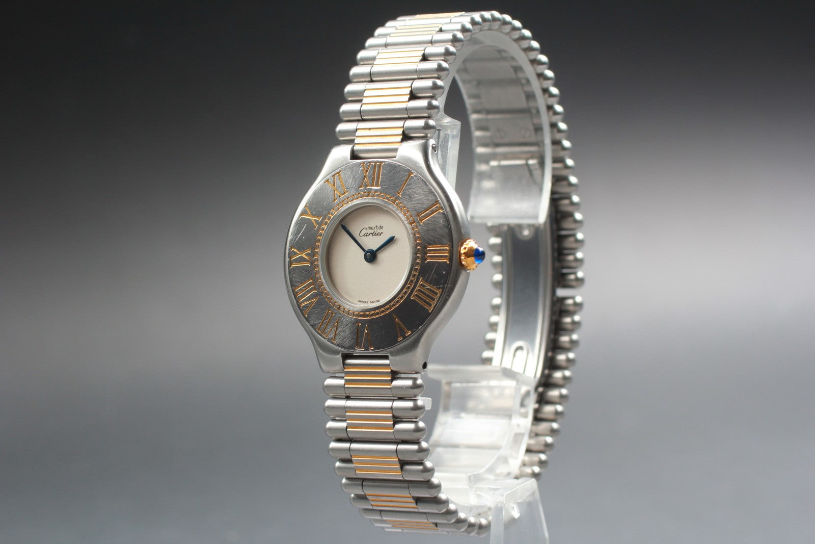 Vintage [Exc+5] Cartier Must de Cartier 21 30mm Unisex Quartz Watch From JAPAN