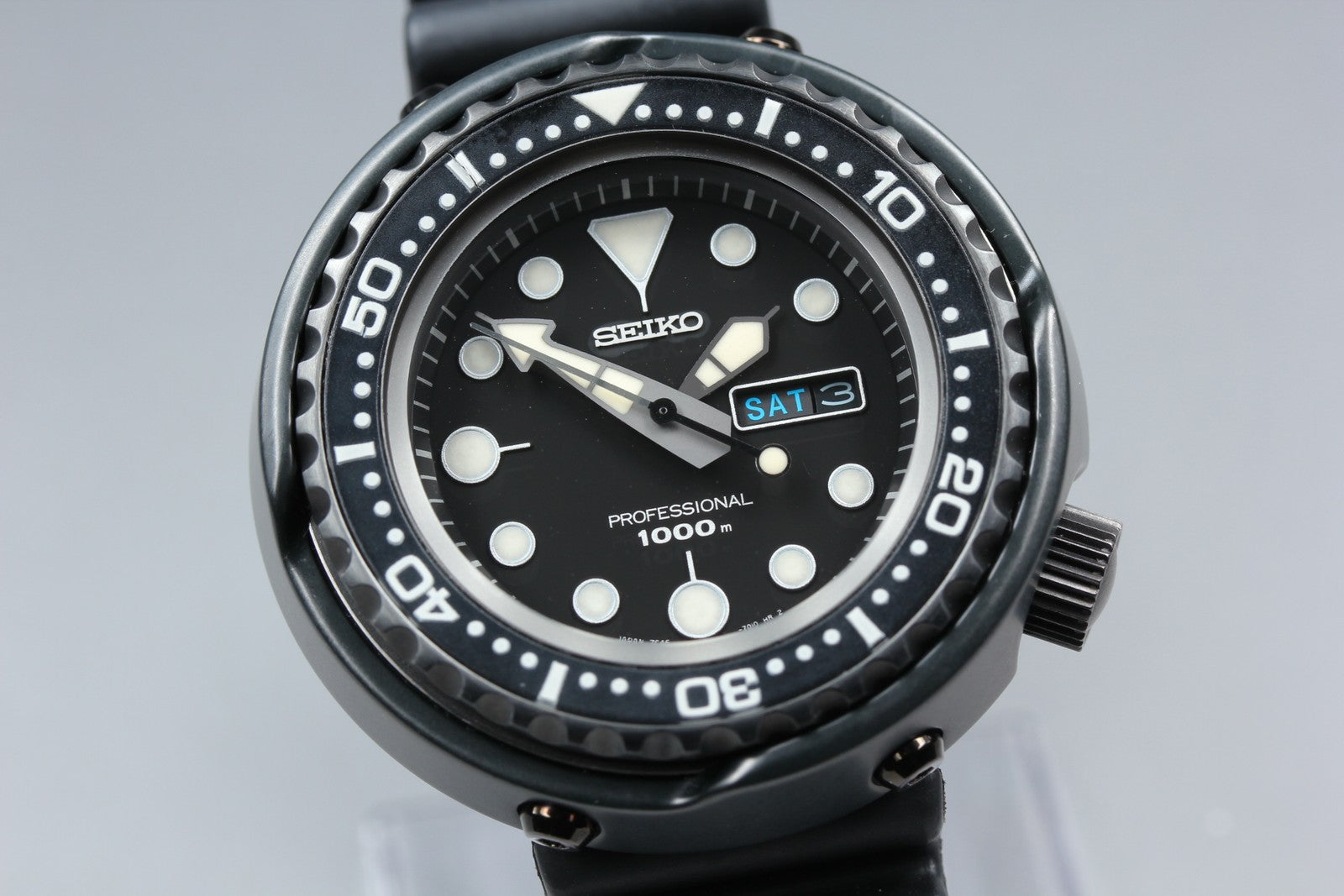 SEIKO PROSPEX MARINE MASTER 7C46-0AA0 SBBN011 Black Men's Quartz JAPAN [Box]