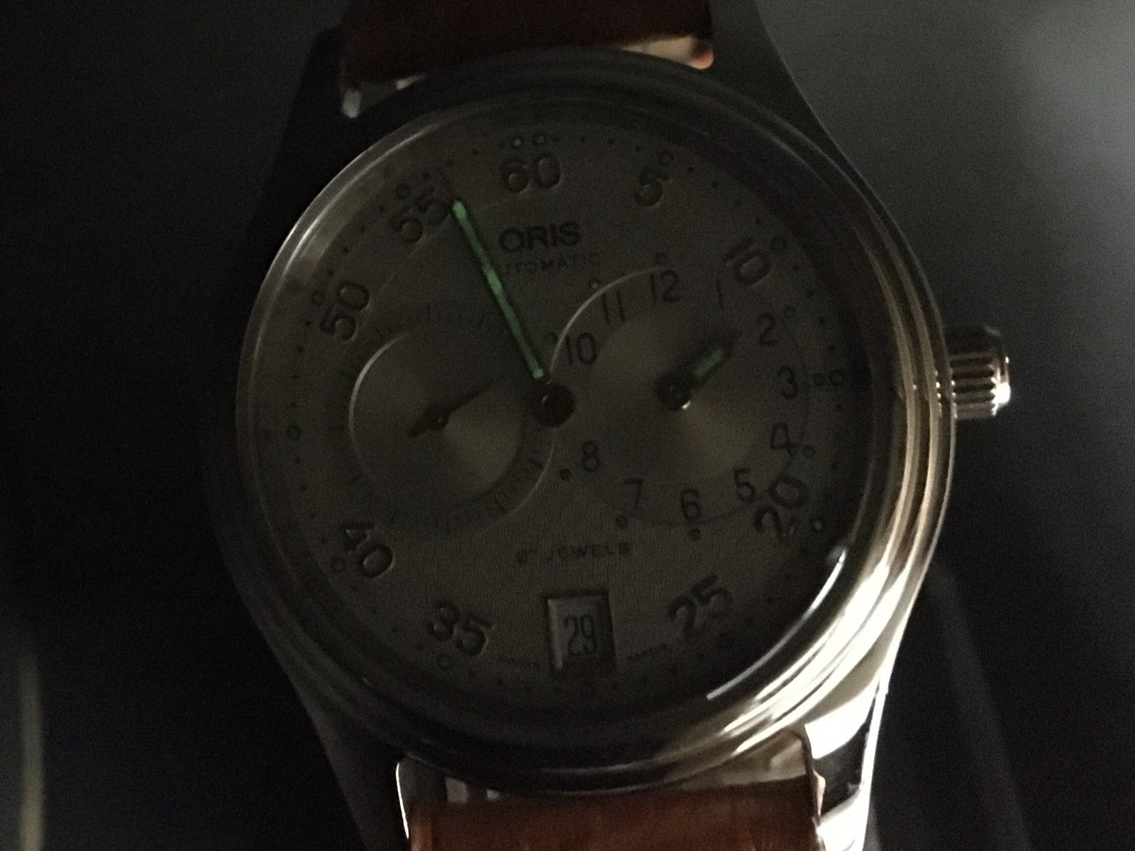 Vintage Oris Pointer 7403 Silver Dial Men's Automatic Watch 35mm JAPAN