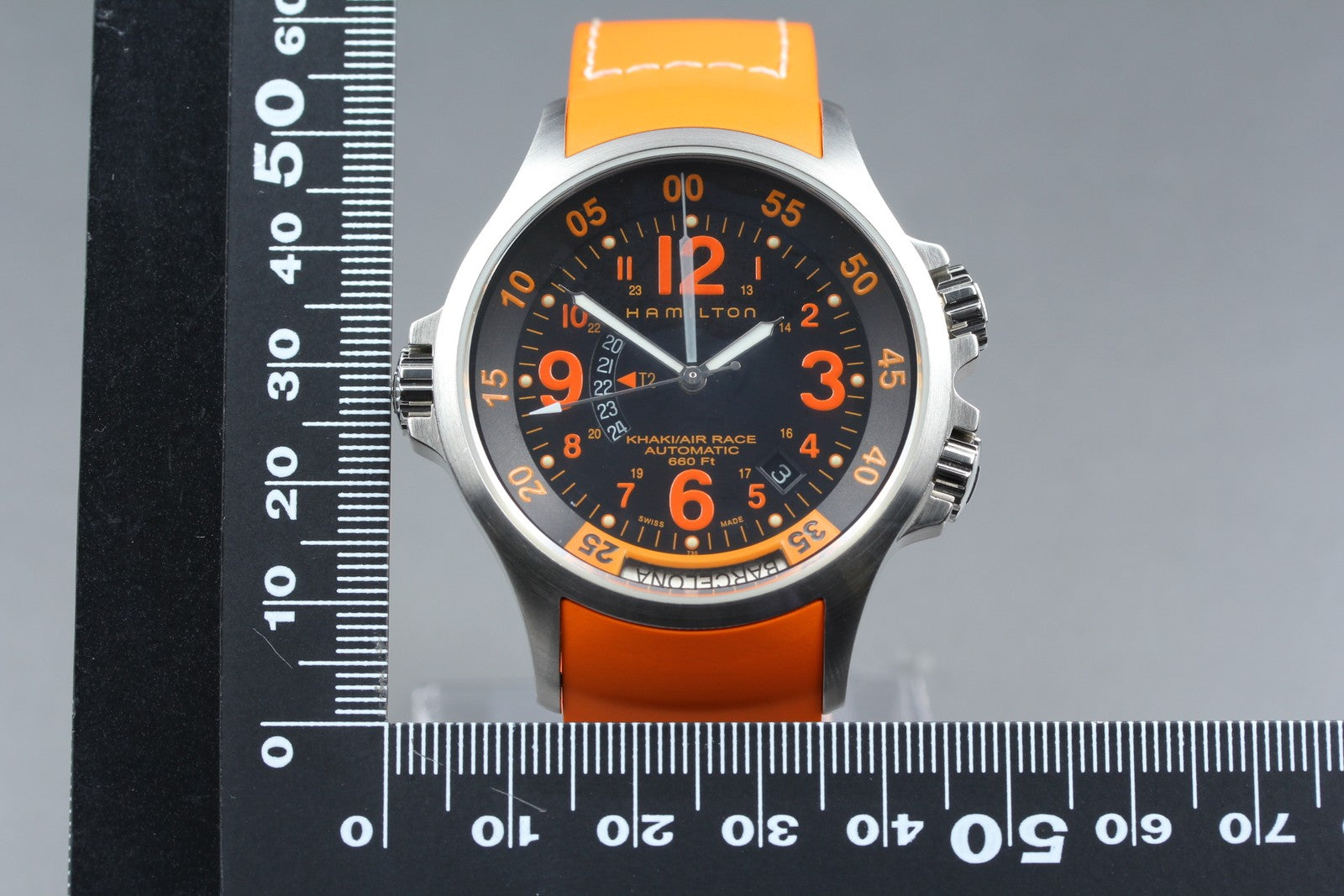 Hamilton Khaki Air Race H776650 GMT Automatic Black Dial Men's Watch 42mm JAPAN