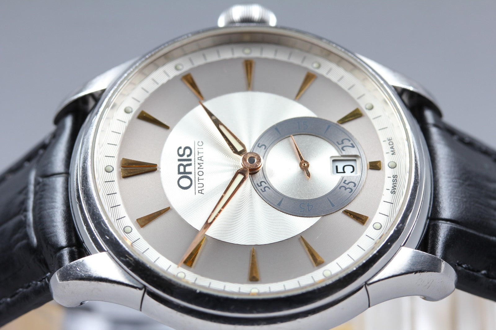 [Exc+5] ORIS Artelier Small Second Date 7582 40mm Silver Automatic Men's Watch