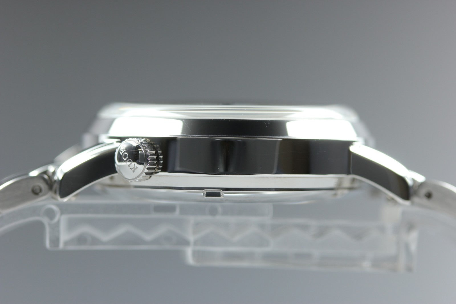 KUOE KYOTO OLD SMITH 90-007﻿ Silver 34mm Small Second Automatic Mens Watch JAPAN