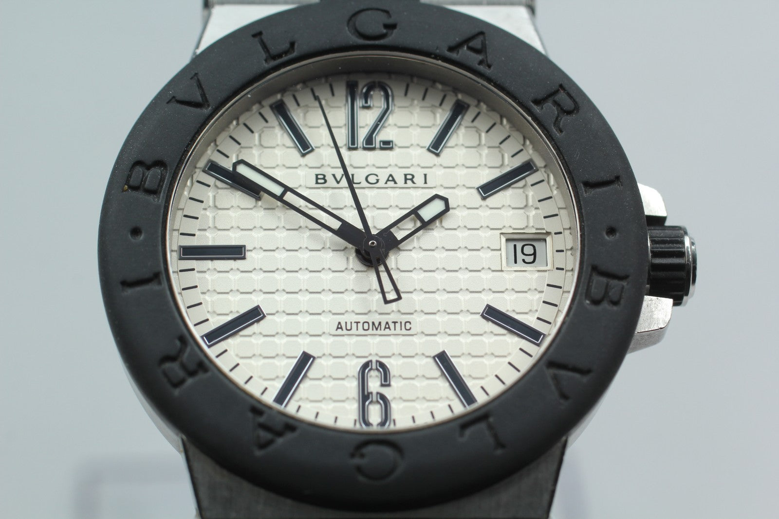 [Exc+5] BVLGARI Diagono DG35SV Silver Dial Automatic Men's Watch 36mm From JAPAN