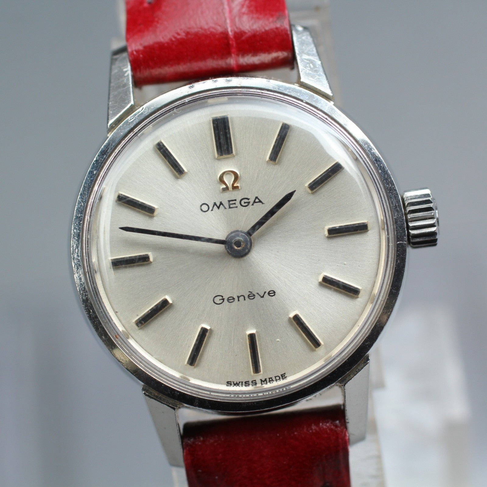 Vintage OMEGA Genève 515.006 Manual Silver Dial Women's Watch 20mm JAPAN