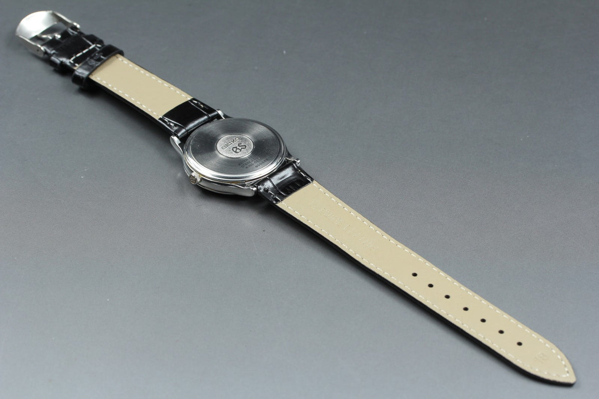 New Batt SEIKO Grand Seiko 8J55-0A10 Quartz Champagne Men's Watch 34mm JAPAN