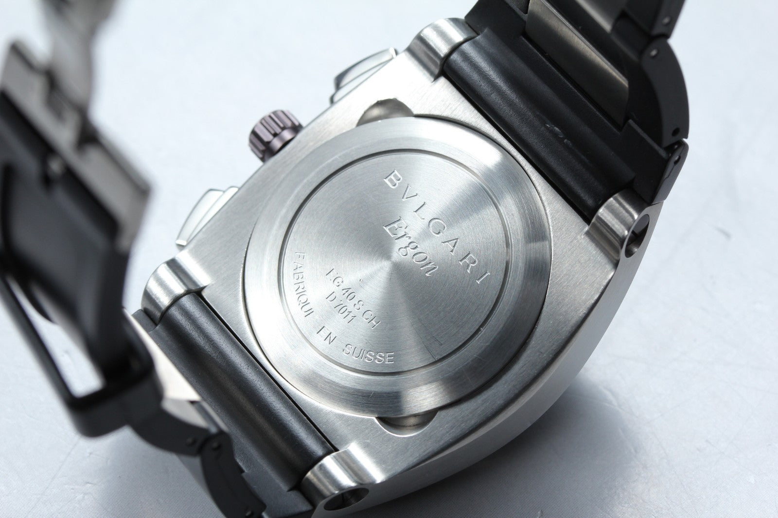 [Exc+5 Box] BVLGARI Ergon EG40SCH Black Chronograph 40mm Automatic Men's Watch