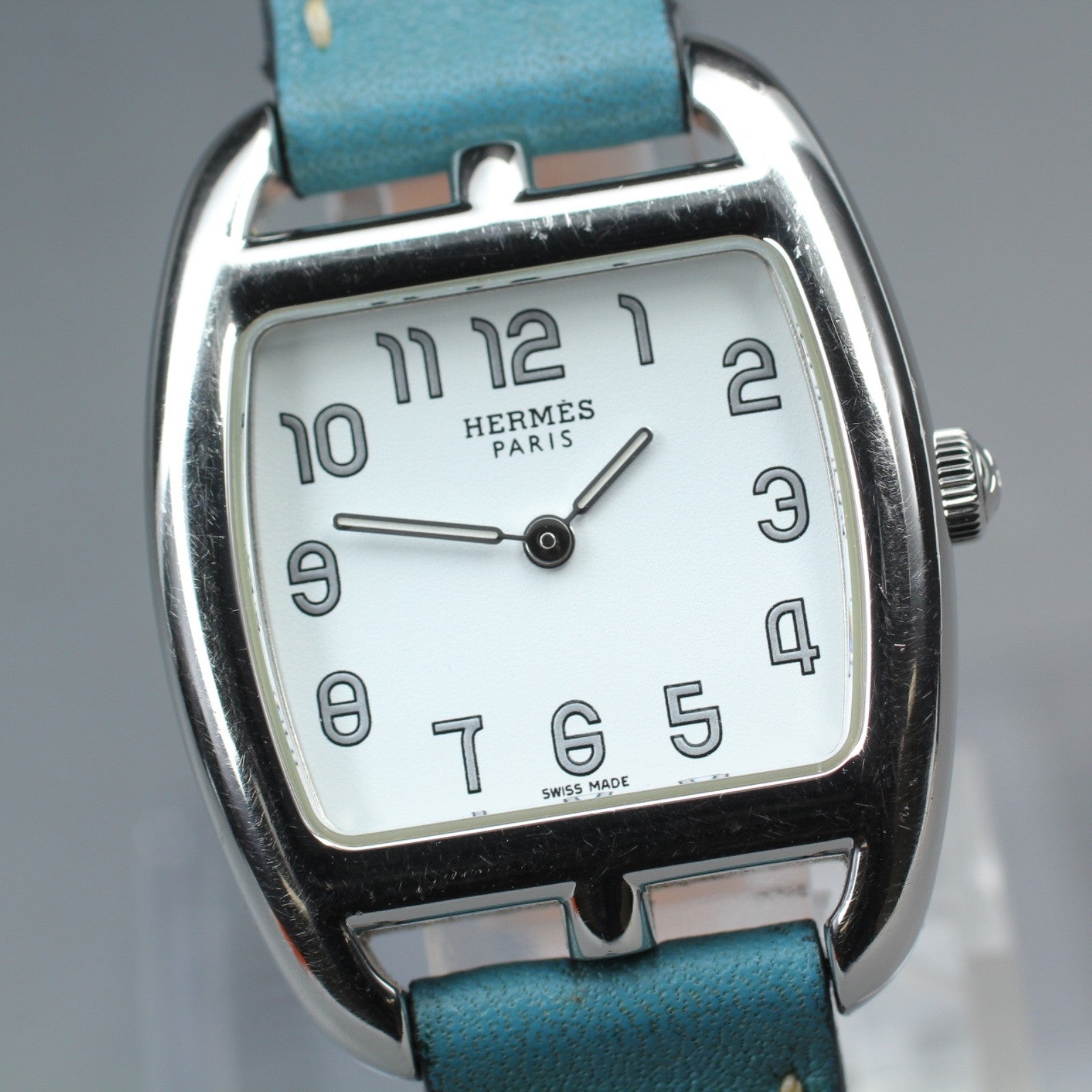 New Batt* HERMES Cape Cod Double Tour CT1.210 Quartz White Women's 27mm JAPAN