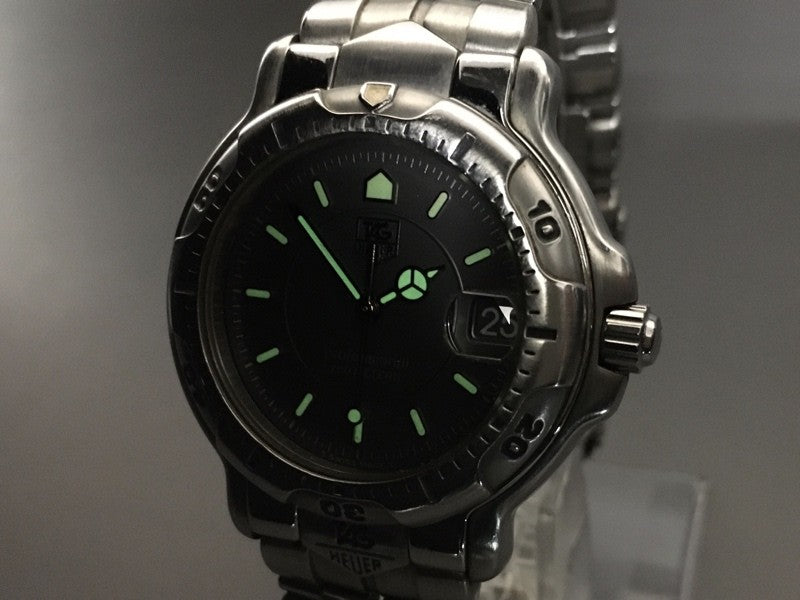 TAG HEUER Professional 6000 WH1112 Quartz Men's Gray Dial Watch 37mm From JAPAN