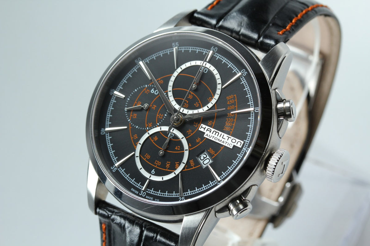 Hamilton Railroad Chronograph H406560 Automatic Black Men's Watch 43mm JAPAN box