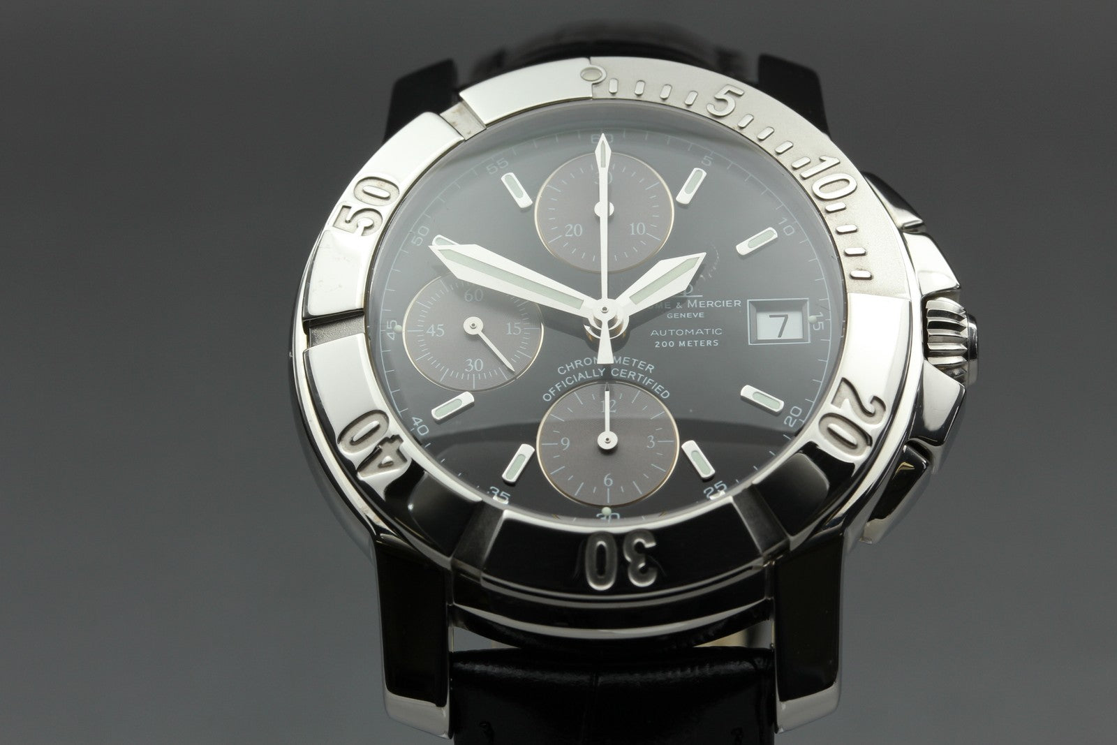 BAUME＆MERCIER Capeland 65352 Automatic Chronograph Black Men's Watch 40mm JP Box