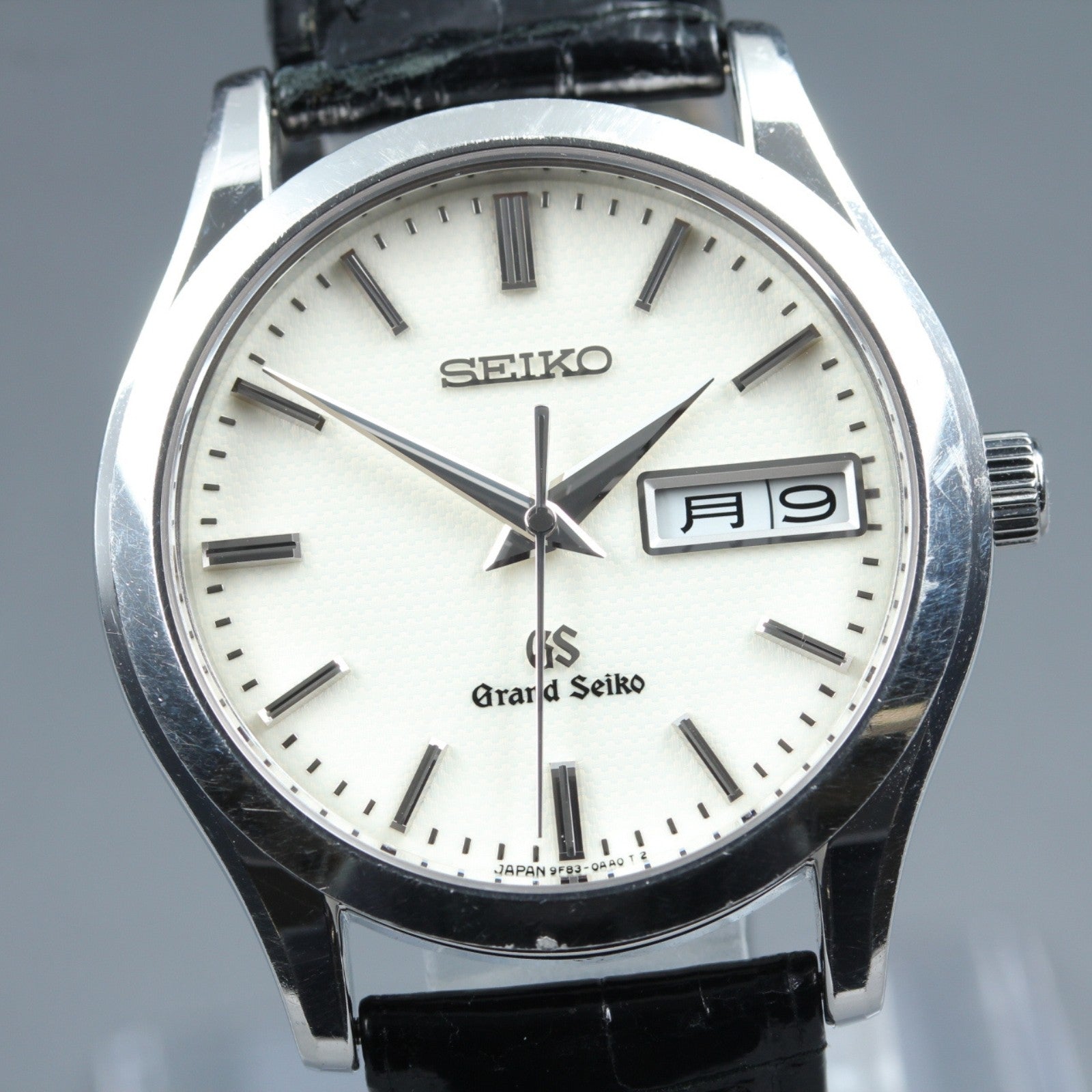 SEIKO Grand Seiko 9F83-0AB0 SBGT019 Quartz Silver Men's Watch 37mm JAPAN