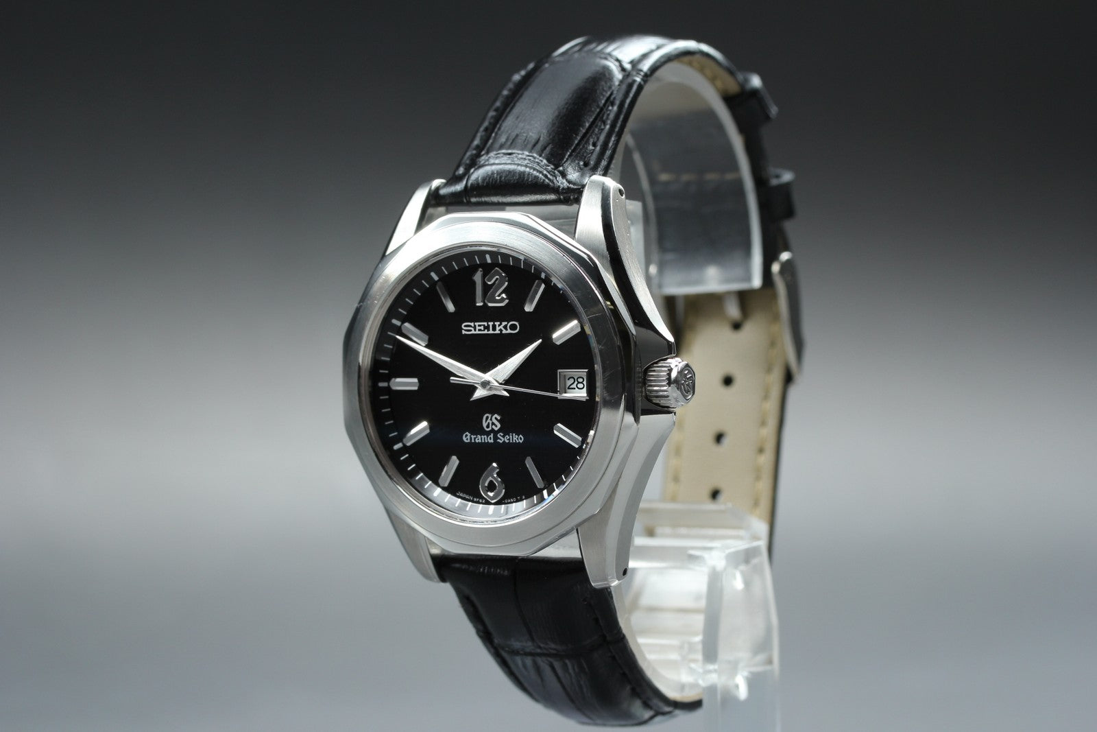 Vintage SEIKO Grand Seiko 9F62-0A60 SBGX035 Quartz Black Men's Watch 38mm JAPAN