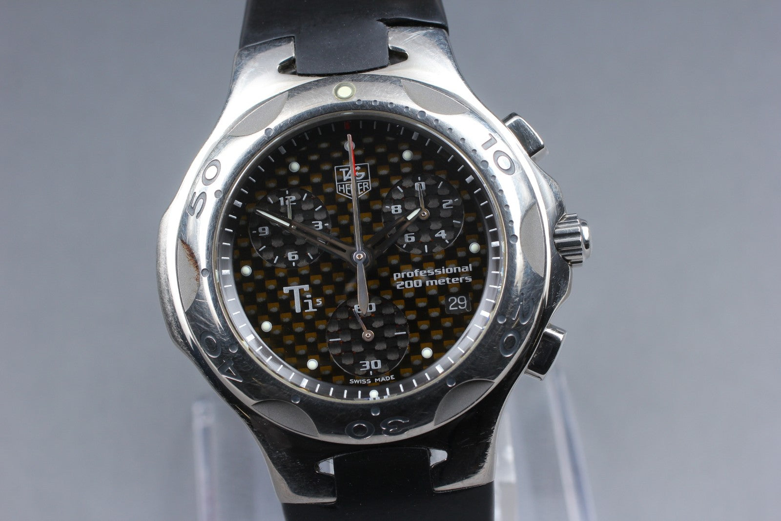 Vintage Tag Heuer Kirium Ti5 CL1181 Carbon Fiber Dial Quartz Men's Watch 39mm JP