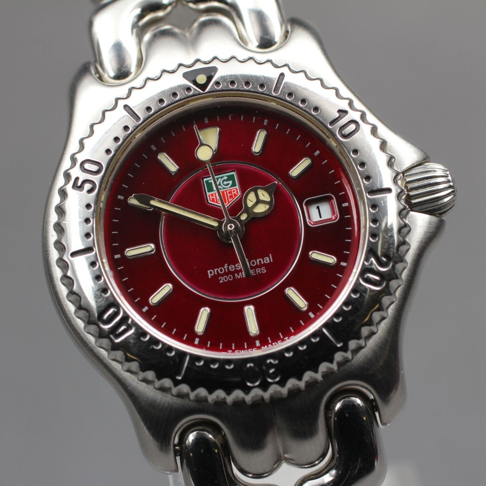RARE[Exc+5] TAG Heuer SEL Professional WG131F Purple Women's Quartz Watch 28mm