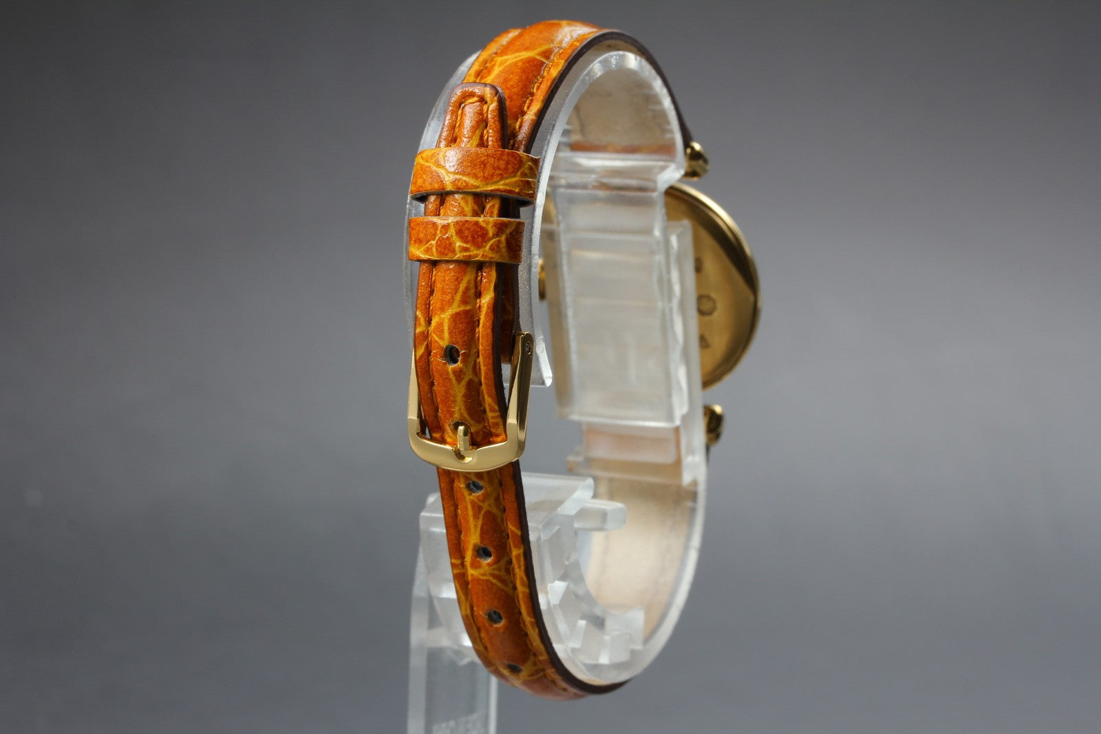 Vintage [Near MINT-] Cartier Must Colisee Vermeil 590002 Gold Women's Qz Watch