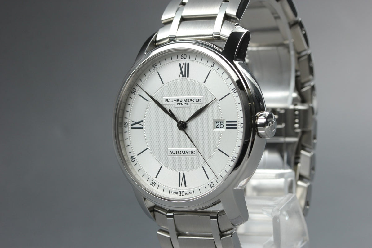 BAUME＆MERCIER Classima 65679 Automatic Silver Date Men's Watch 42mm JAPAN Box