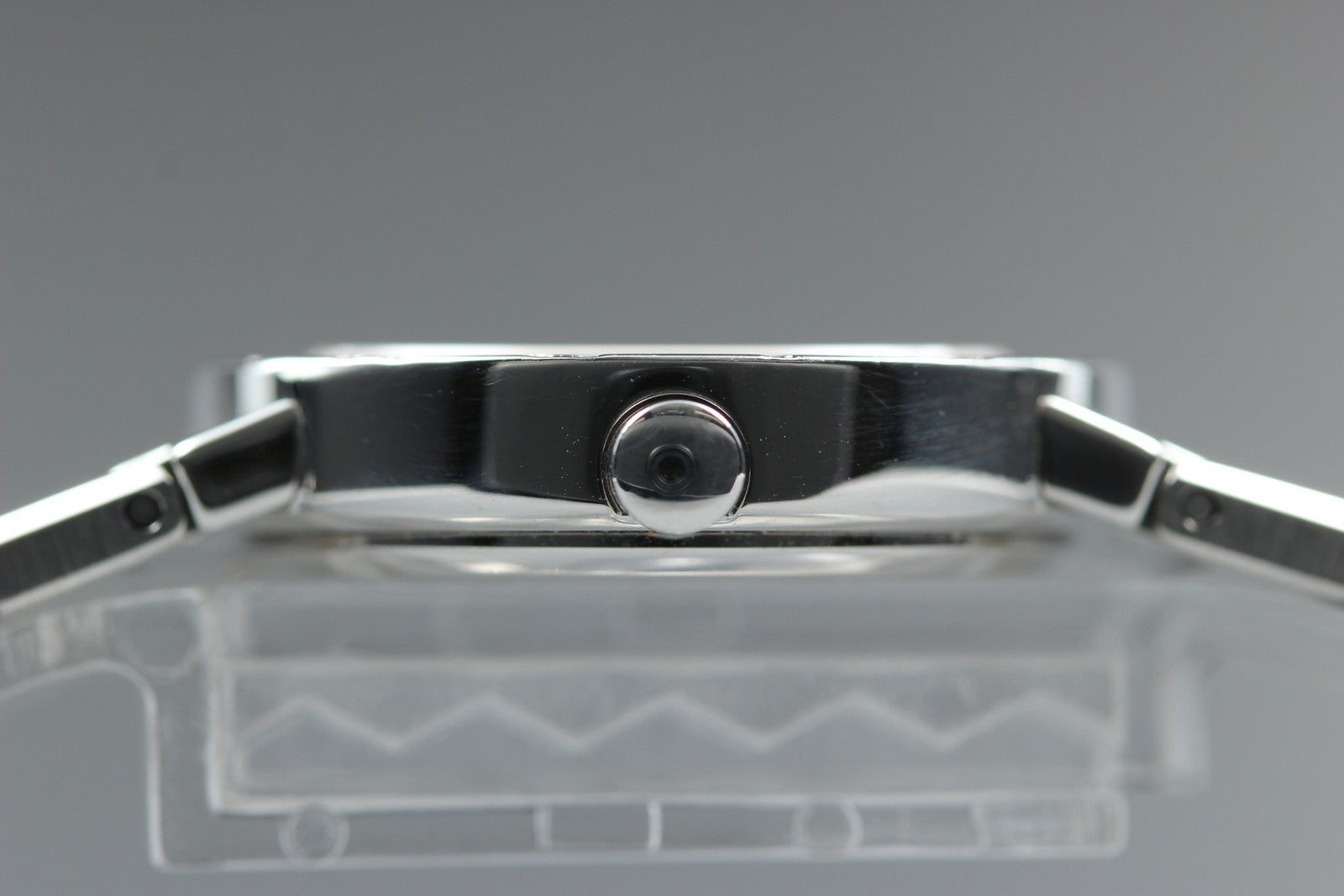New Batt BVLGARI BB26SS Black Dial Quartz Date Women's Watch 26mm Used JAPAN