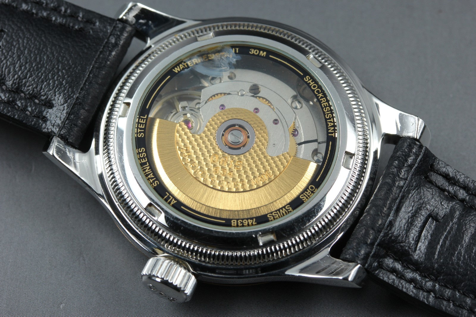 Vintage ORIS Big Crown Automatic Silver Dial Date Men's Watch 35mm JAPAN