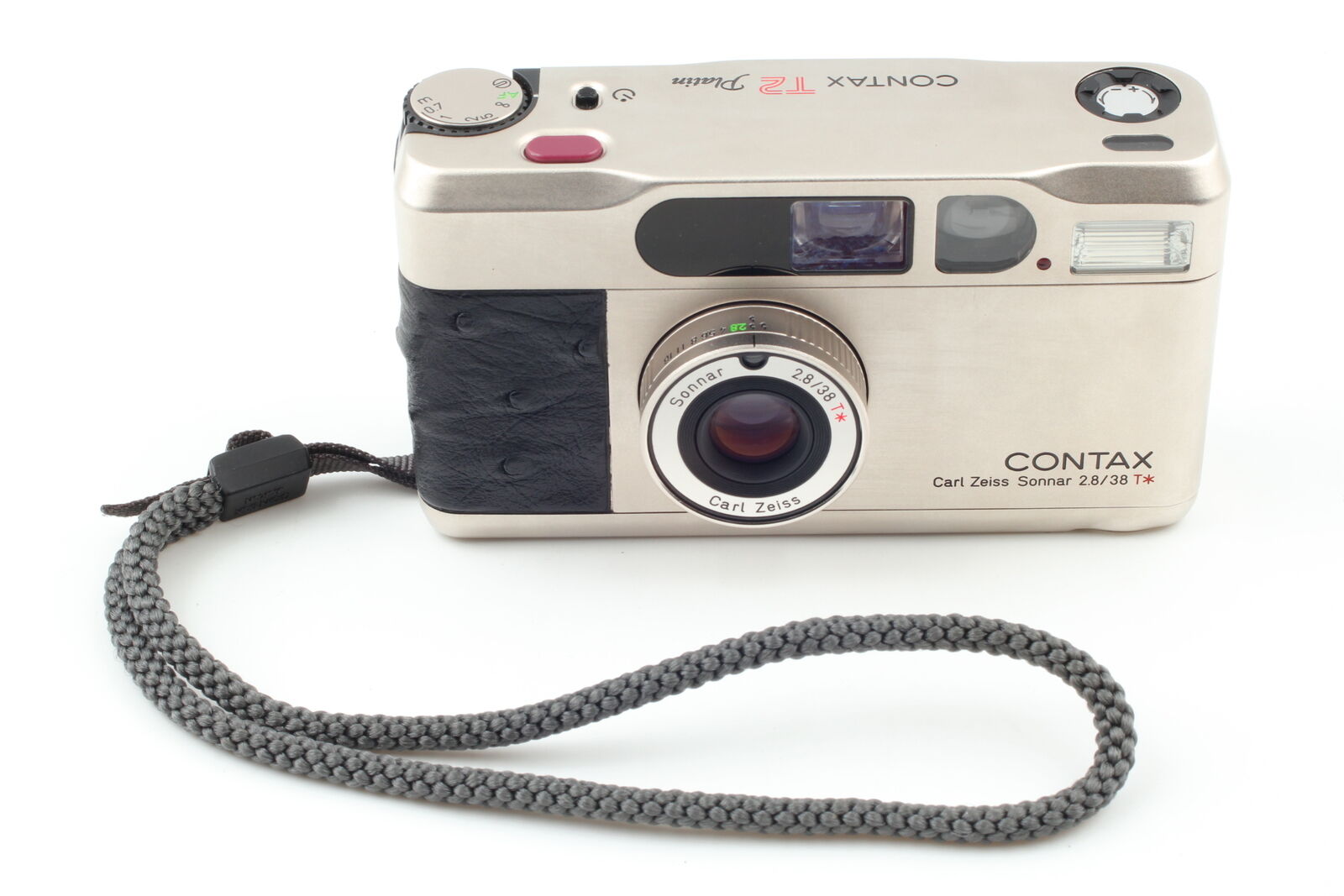 【 Near MINT / Strap 】 CONTAX T2 Limited Platin 35mm Film Camera From JAPAN