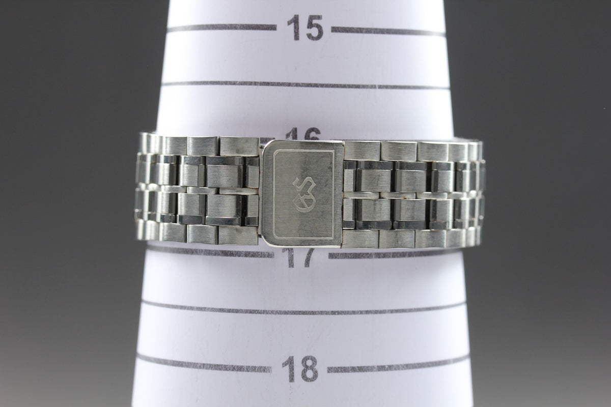 Vintage SEIKO Grand Seiko 8N65-9000 Quartz Unisex Silver Watch 36mm From JAPAN