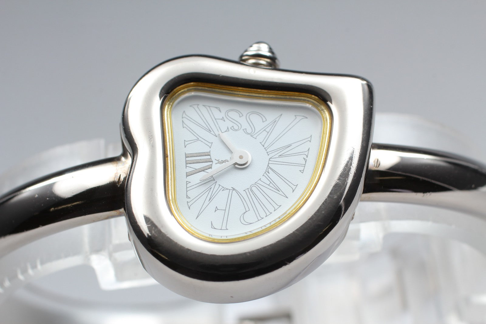 [Exc+5 Box] Yves Saint Laurent Heart 40th Anniversary Silver Qz Women's Watch