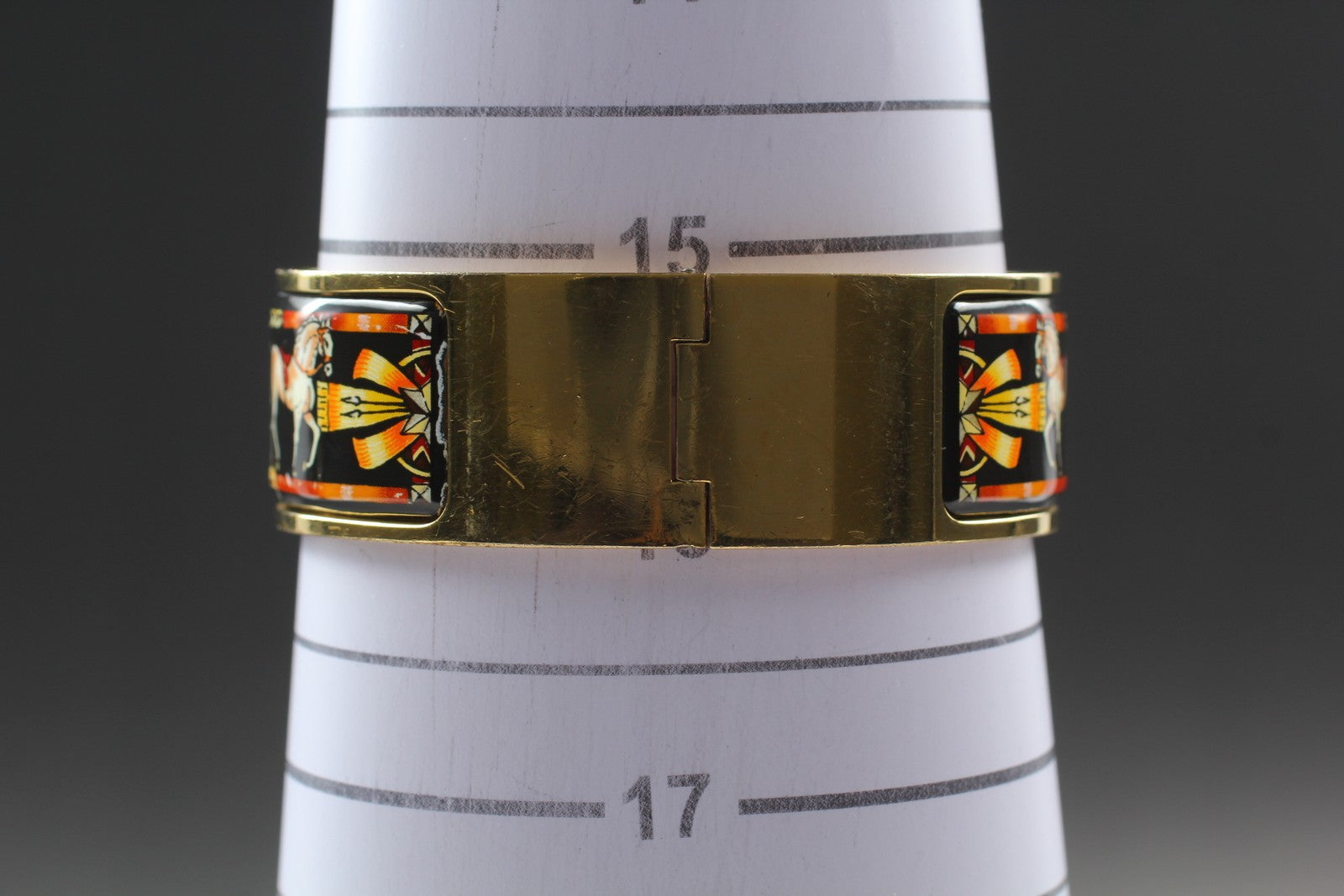 Vintage [Exc+5 Box] HERMES Loquet L01.201 Gold 19mm Womans Quartz Watch