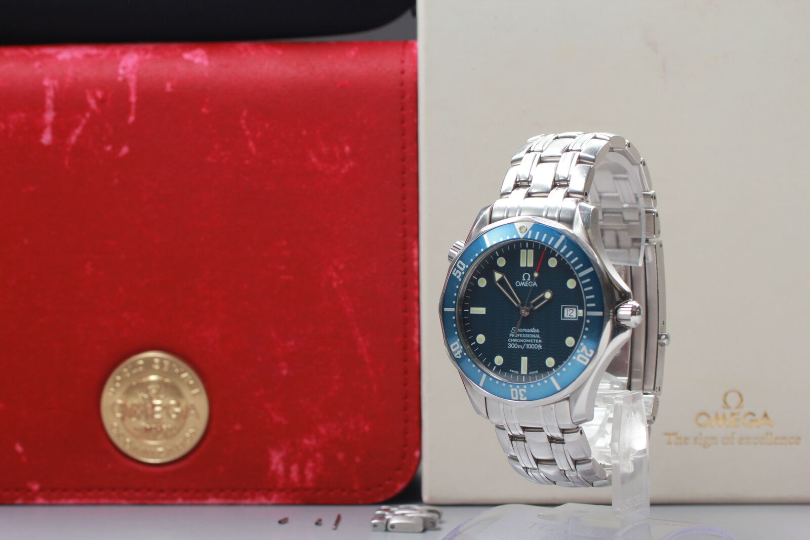 Overhauled [Exc+5 Box] Omega Seamaster 2531.80 Automatic Blue Dial Mens Watch JP