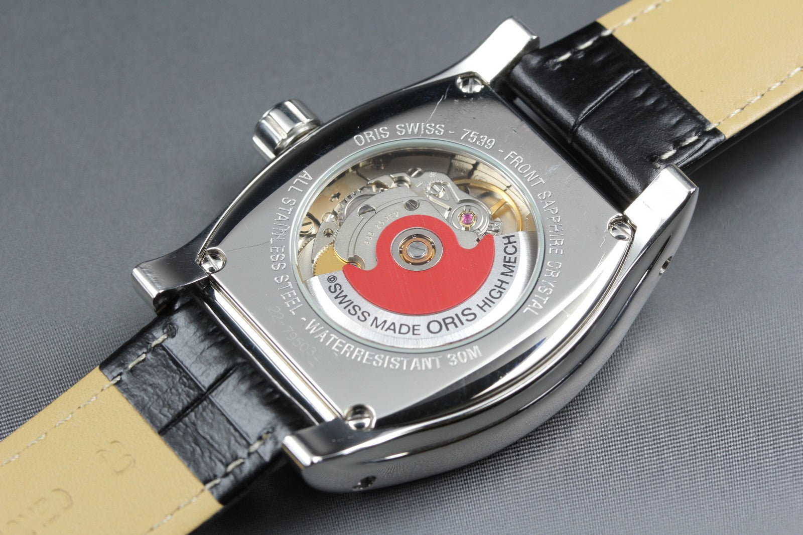 ORIS Miles Day Date 7539 Silver Black 37mm Automatic Men's Watch Japan