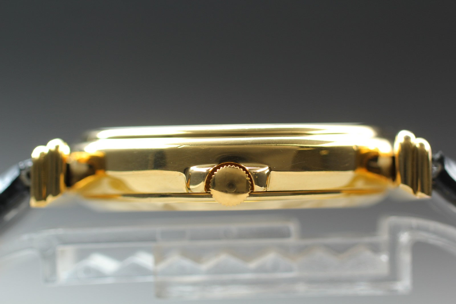 Vintage Jean d'eve Sectora Gold 30mm Black Unisex Quartz Watch JAPAN