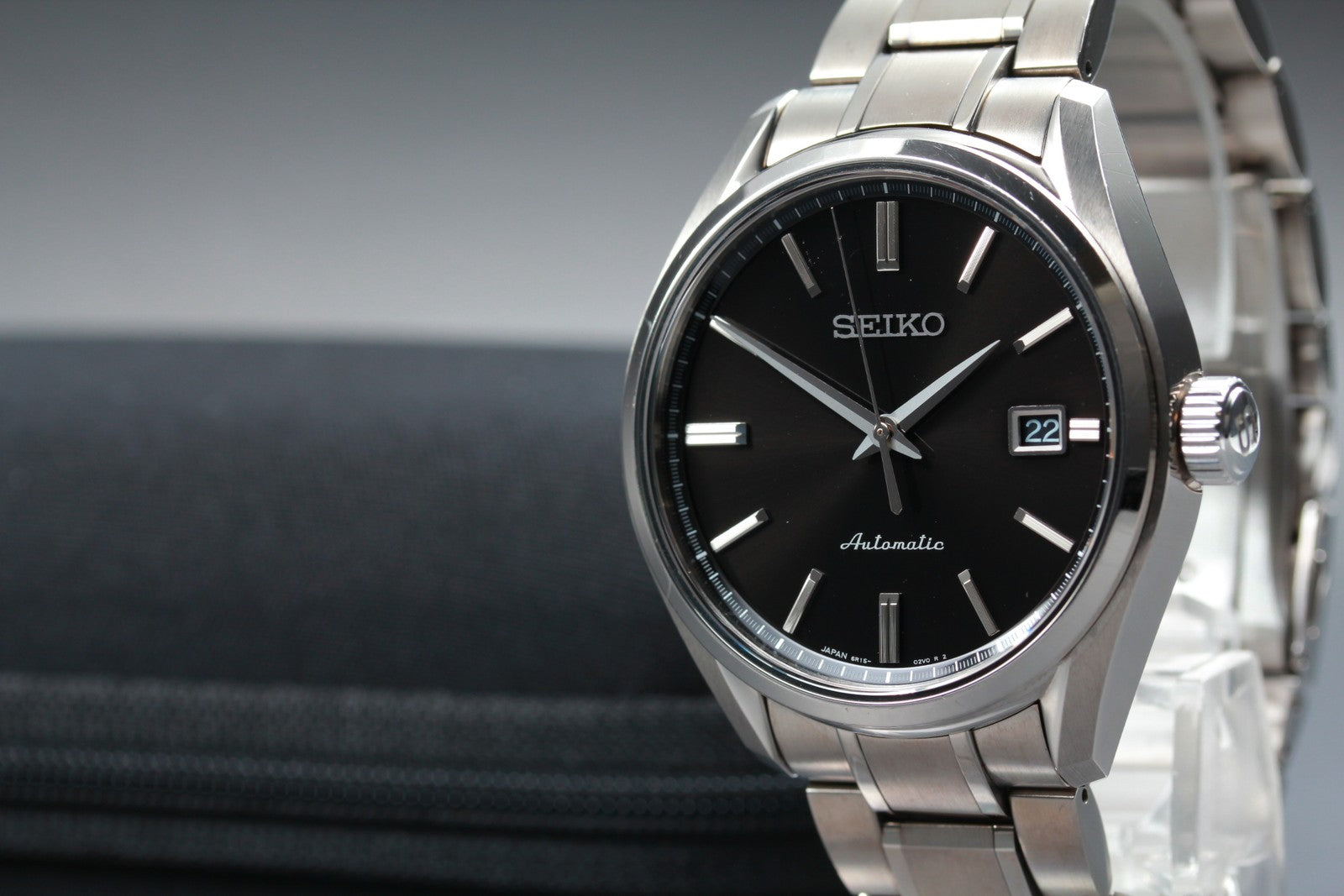 Exc+5* SEIKO Presage 6R15-03P0 Automatic Black Dial Boy's Watch 40mm JAPAN