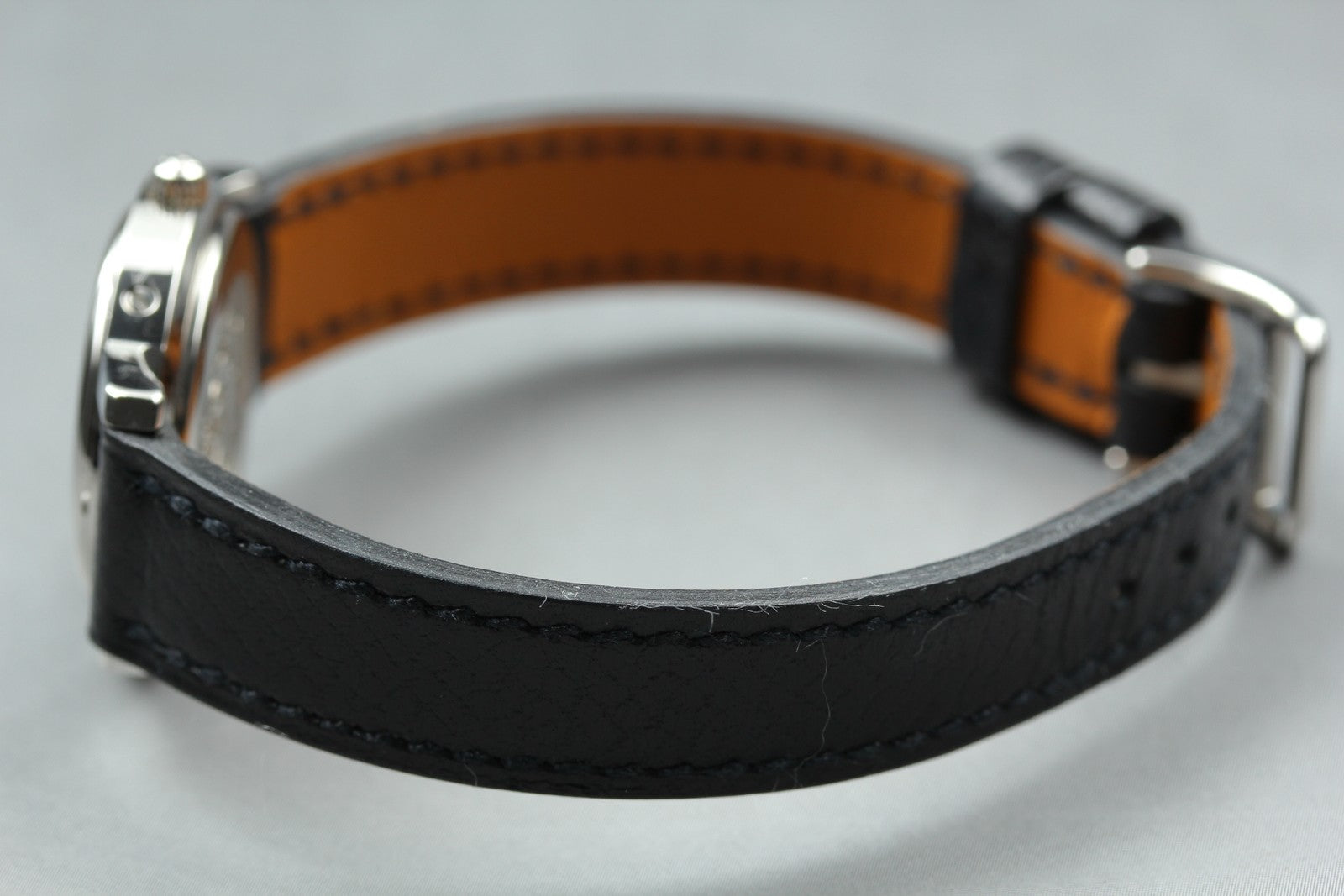 [Exc+5 Box] Hermes Clipper CL4.210 24mm "F" Silver Black Woman's Quartz Watch