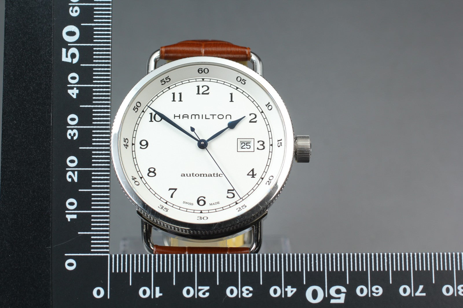 Hamilton Khaki Pioneer H777150 43mm White Dial Brown Automatic Men's Watch [Box]