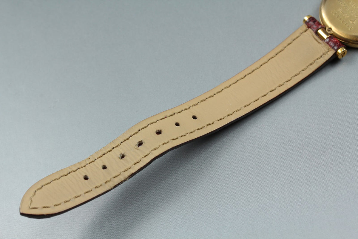 Cartier Must de Cartier Vendome 24mm Red Gold Women's Qz Watch Vintage [Pouch]