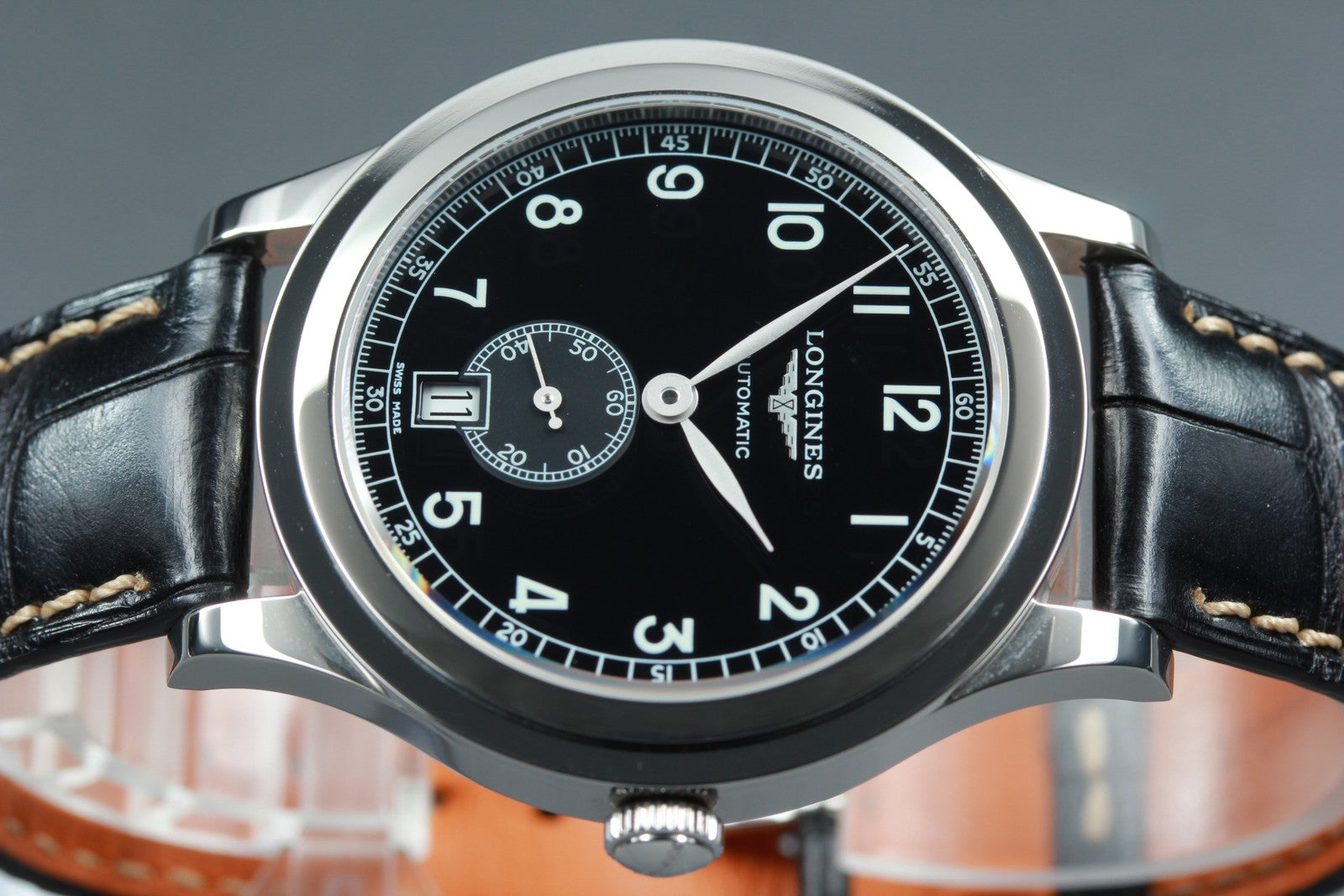 LONGINES Heritage 1940 L2.767.4 Automatic Black Men's Date Watch 39mm JP N MINT