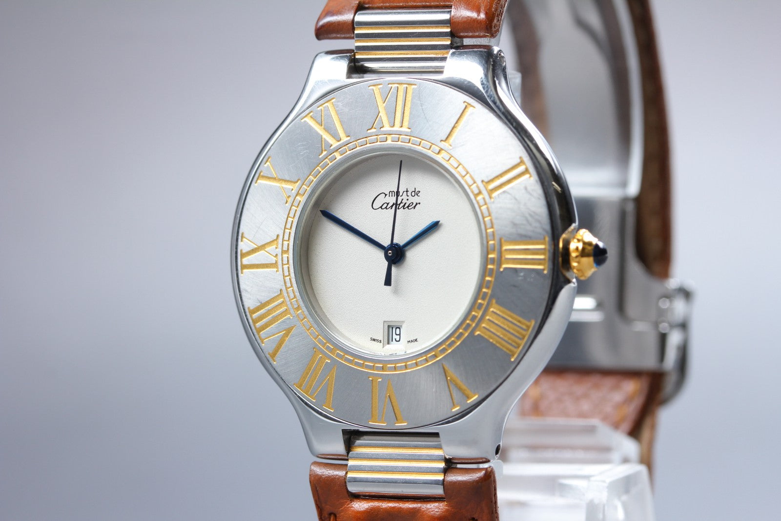 Vintage [Exc+5 Box] Cartier Must de Cartier 21 126000P 34mm Men's Quartz Watch