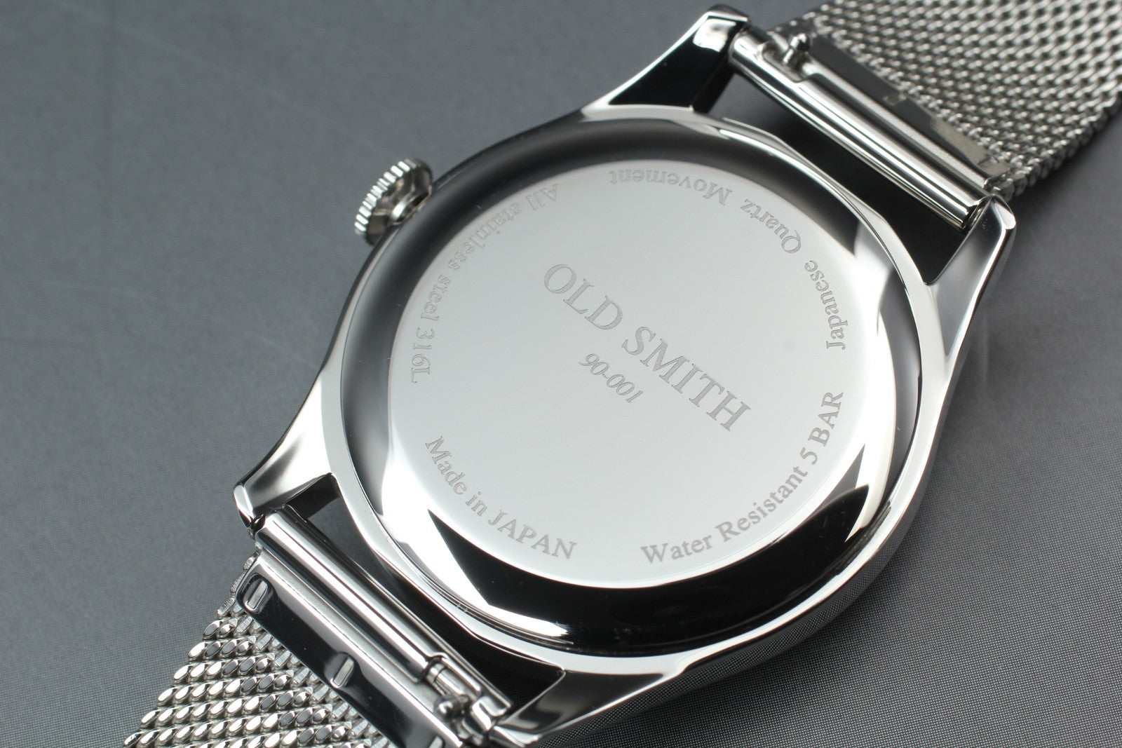KUOE KYOTO OLD SMITH 90-001 34mm Silver Black Quartz Men's Watch JAPAN