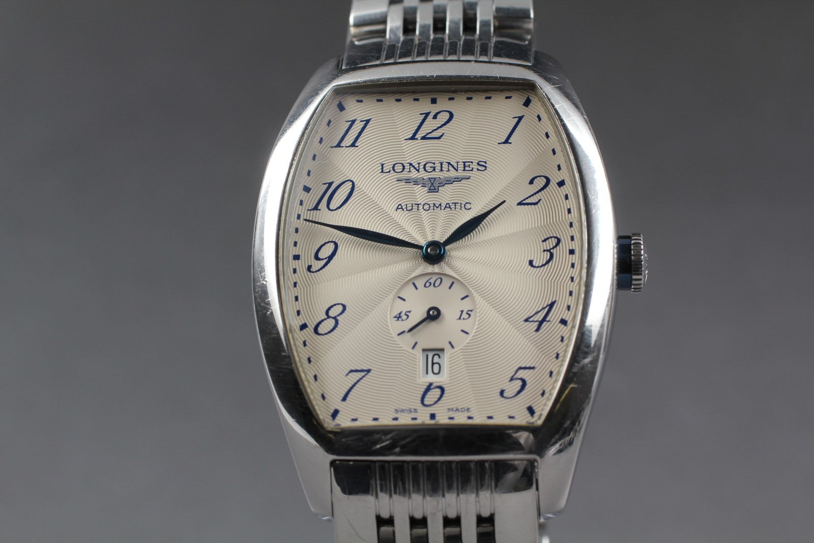 [Exc+5] LONGINES Evidenza L2.642.4  Date Silver 33mm Automatic Men's Watch JAPAN