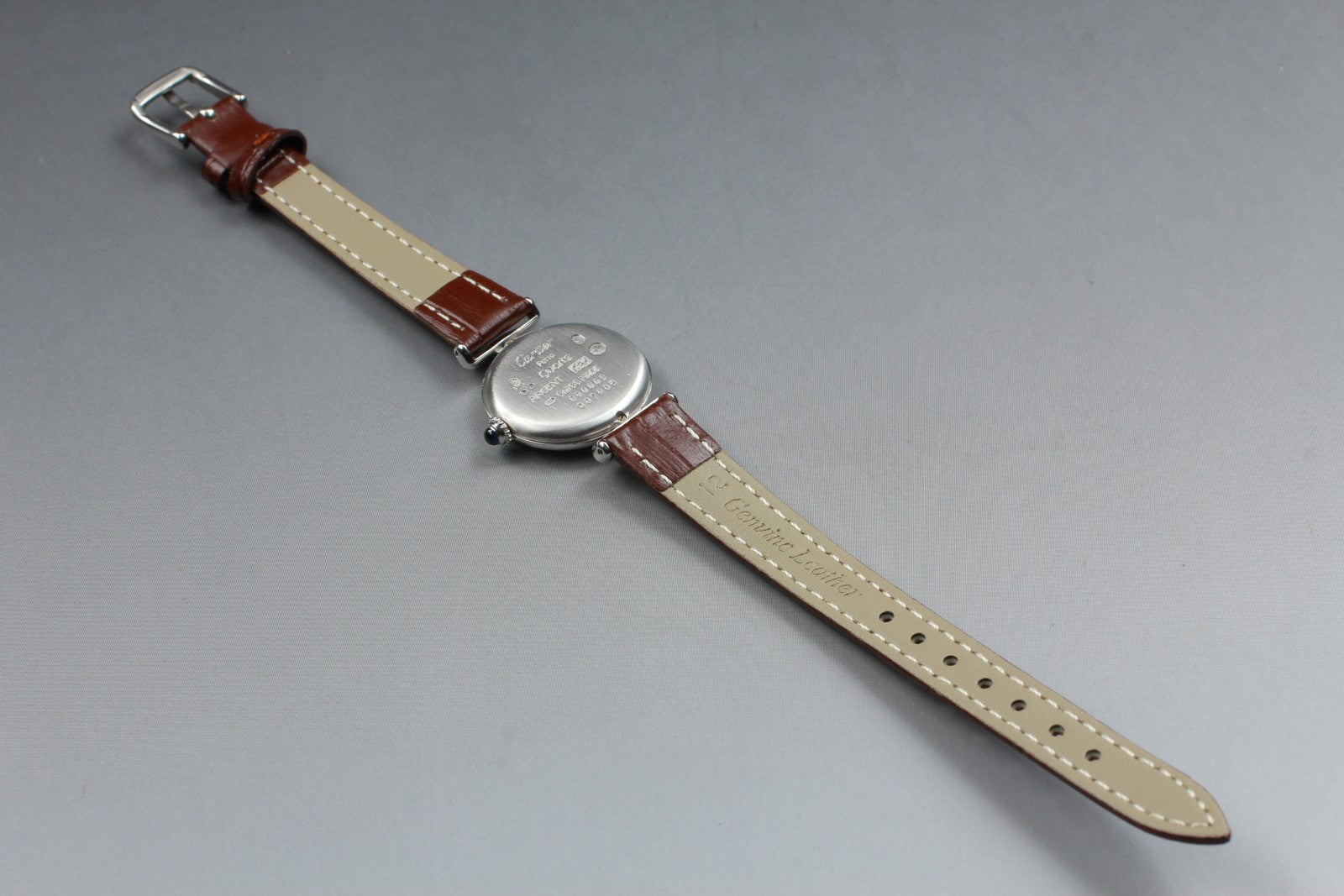Vintage [Exc+4] Cartier Must Colisee Vermeil 690002 Silver Women's Quartz Watch
