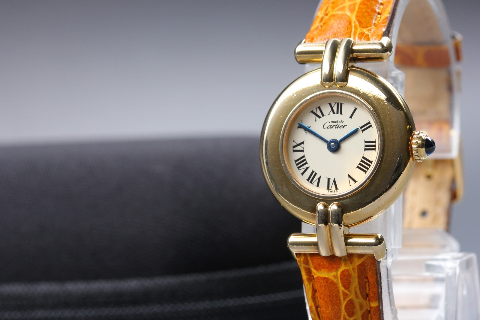 Vintage [Exc+5] Cartier Must Colisee Vermeil 590002 Gold Women's Quartz Watch