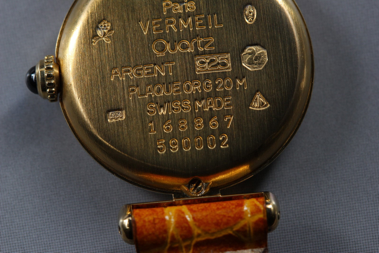 Vintage [Exc+5] Cartier Must Colisee Vermeil 590002 Gold Women's Quartz Watch