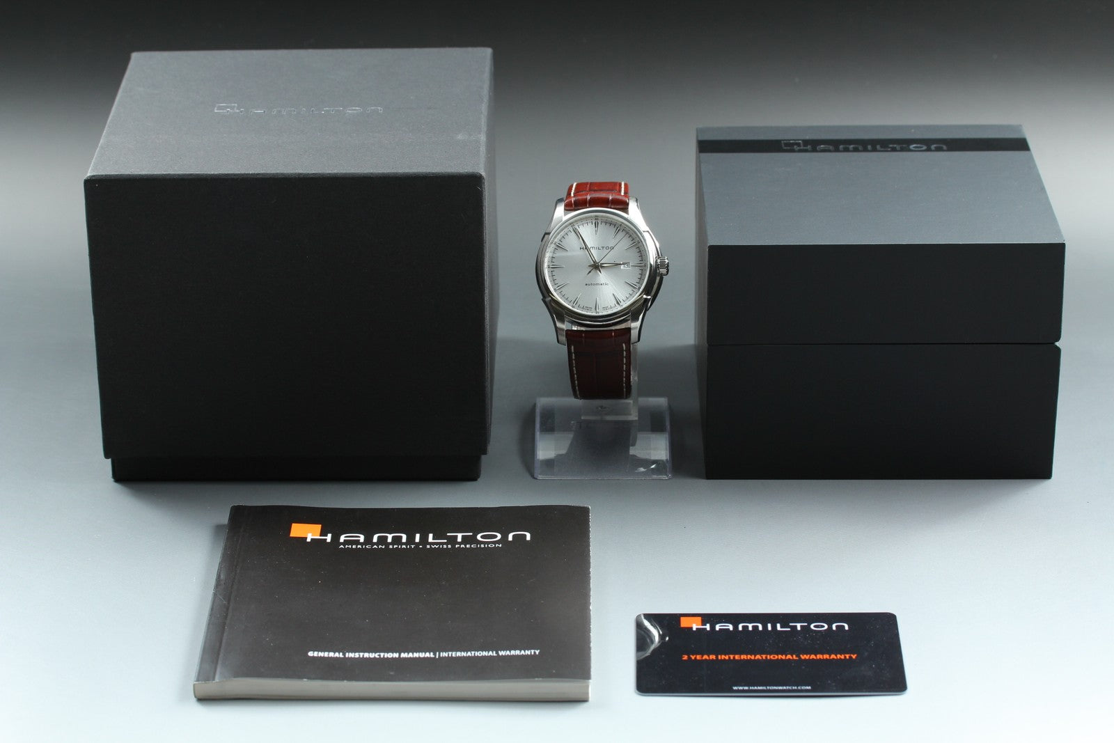 HAMILTON Jazzmaster H327150 Silver Dial Automatic Men's Watch 43mm JAPAN Box