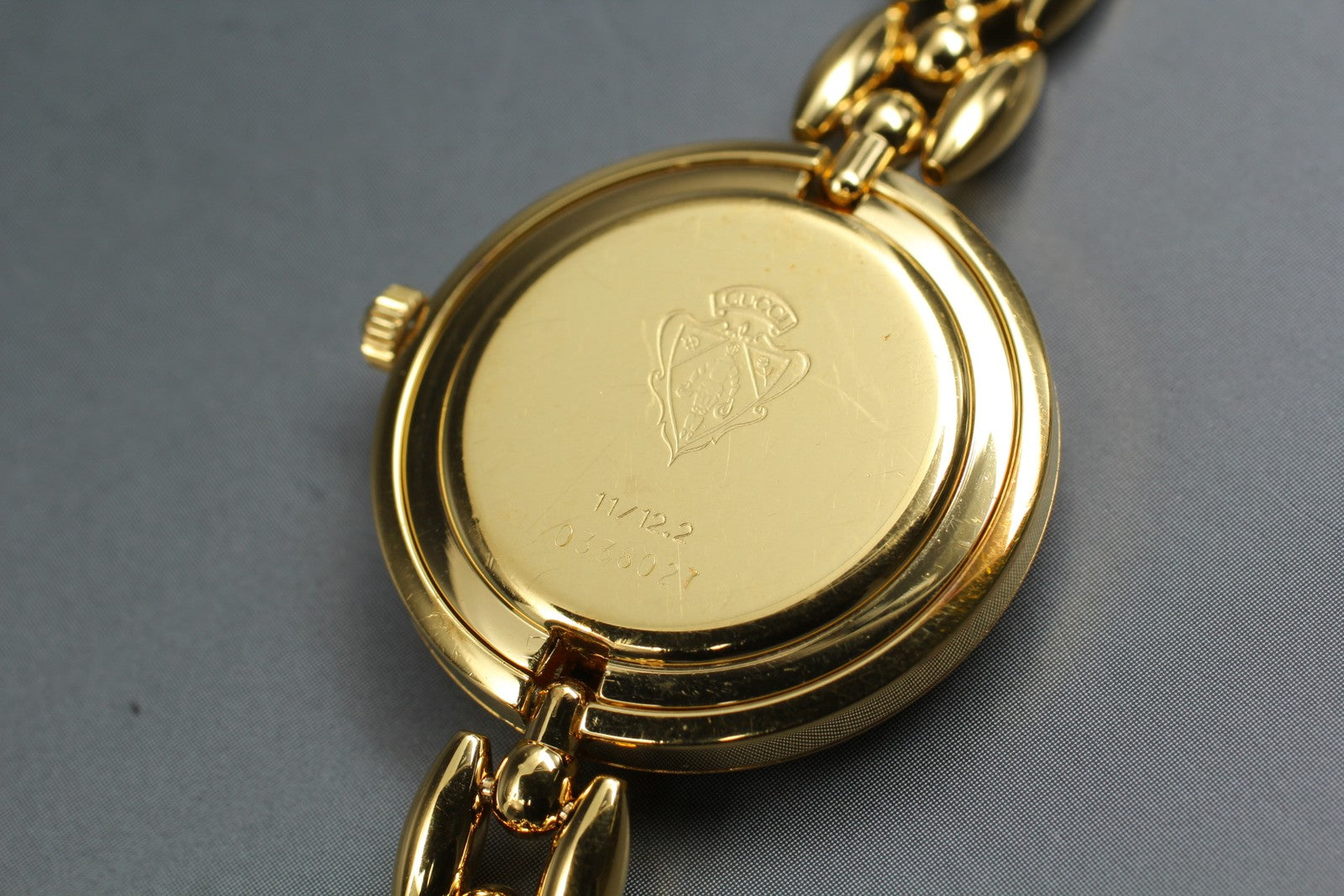 Vintage Gucci Change Bezel 11/12.2 Gold 26mm Bracelet Women's Quartz Watch
